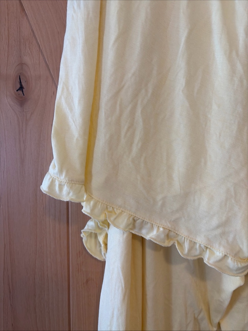 Børn NWT Women’s Modal 3 Piece Pajama Set Sleepwear Shorts Pants Pale Yellow XL - Picture 4 of 7